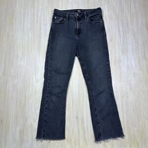 BDG Urban Outfitters Gray Dark Wash High Rise Kick Flare Cropped Denim Jeans 27